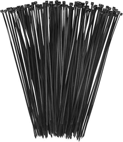 DC VOLTAGE cableties Cable Ties, Black 150mmx1.9mm Pack of 100, 6 Premium Nylon Zip Ties, Multi-Purpose Plastic Tie Wraps, Secure Self-Locking Mechanism, for Home, Garden, Office and DIY