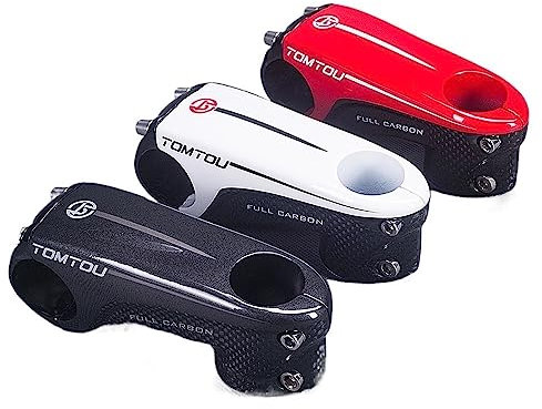 ZHAOQIN Lenkervorbau 1 Stück 3K Carbon Fahrradvorbau Fahrradteile 1-1/8 Lenkrohr 31,8 mm Lenker 80/90/100/110 mm Winkel 6 Grad Fahrrad Vorbau(White 90mm)