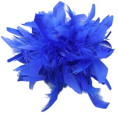 Feder Haarnadel Brosche Damen Federbrosche Truthahnfeder Brosche Federkorsage Vintage Federkopfschmuck Corsage Haarschmuck für DIY Hochzeits Party Geburtstag Schmuck Zubehör,Königsblau