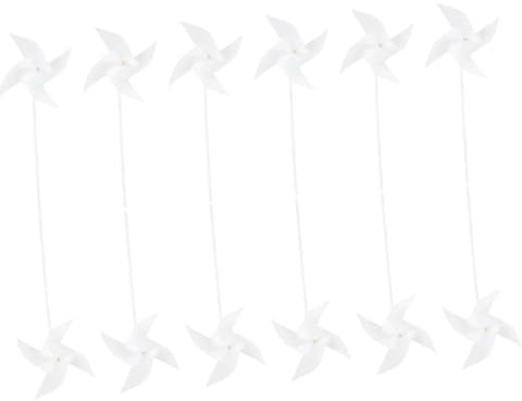 Milisten 30pièces à Vent Papier Soi-même Non Peints Jouets De Bricolage pour Garçon Fille Décorations De Jardin Activités Créatives