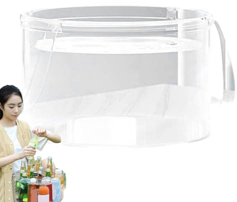 Bacino pieghevole Lavabo | Vasca di Lavaggio,Secchio trasparente con manici per cucina Biancheria da bagno Viaggi Fattoria Giardino Esterno