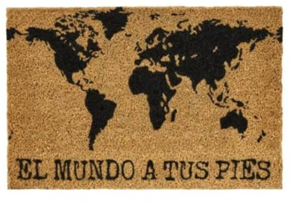 PLUS HOME Felpudo Fibra De Coco 100% Natural- 60X40X2CM. (Mundo)