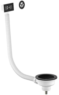 Bonde d'évier de cuisine universelle Noir mat 90 mm
