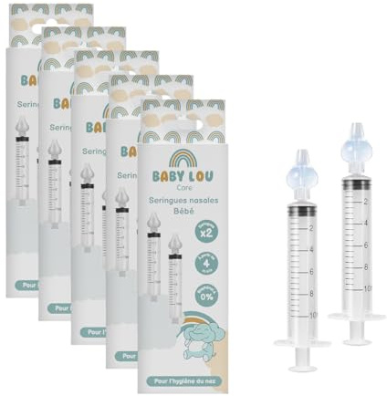 BABYLOU CARE Nässprutor för spädbarn, set med 10 | Näsrengöring och nässköljning, återanvändbar och BPA-fri, från 4 månader
