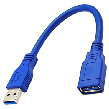 YROHGKPN Cable de extensión USB 3.0 macho a hembra, cable corto de 5 Gbps, transferencia de datos para PC, portátil, accesorios, cable de extensión USB corto