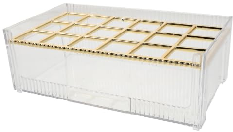 HOOWIFFY Transparente und Maximalem Stauraum mit Platzsparendem Design Lippenstift aus Pet Aufbewahrungsbox für Badezimmer und Schubladen
