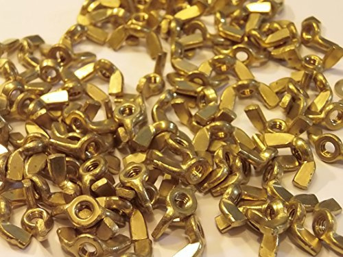 M4 SOLID BRASS WING NUTS WITH FREE M4 BRASS WASHERS 5/10 OR 20 PACKS (10)