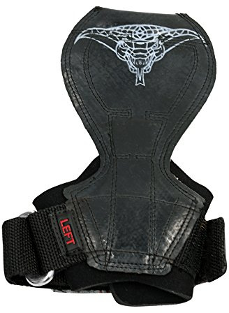 2018 Cobra Grips Flex Model Weight Lifting Gloves Heavy Duty Straps Alternative Power Lifting Hooks Best for Deadlifts with Padded Wrist Wrap Support Bodybuilding (Medium, Black Rubber)