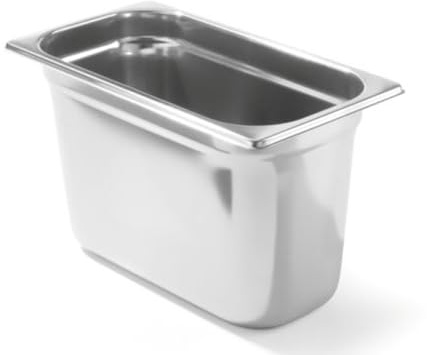 HENDI Contenitore Gastronorm, GN 1/1, resistenza termica -40 °C a 300 °C, compatibile con i forni a convezione, frigoriferi, bagno María, chafing dishes, 21L, 530x325x(H)150mm, acciaio inox 18/10