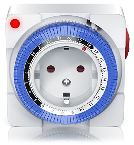 CSL - mechanische Zeitschaltuhr - 24 Stunden Timer - 96 Schaltsegmente - Schieberegler für Zeitangabe - 3680W - integrierter Berührungsschutz
