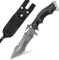 NedFoss WOLF Survival Messer,10.3cm Fahrtenmesser mit Scheide, Full Tang Outdoor Messer feststehend mit G10 Griff, Bushcraft Messer, Bowiemesser für Unfallsituationen, Jagdmesser für Camping, Angeln