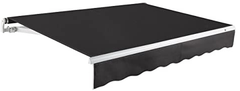 Awntech 16' Maui Right Motor (16' x 10') Retractable Patio Awning, Black