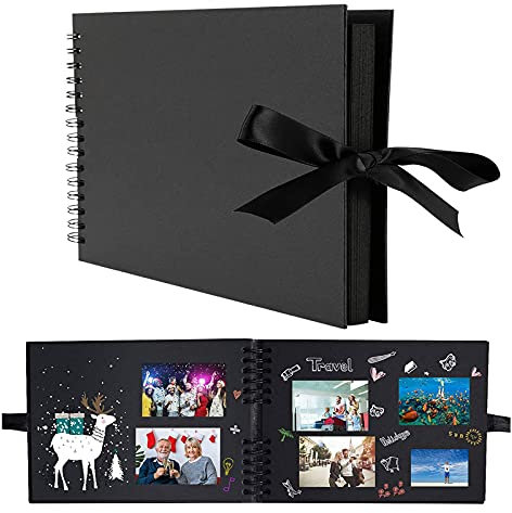 A5-Fotoalbum mit Bogenseide - Handgemachtes Vintage-Kraftpapier-Sammelalbum mit DIY-Spiraldesign, Retro-Babyfamilie-Valentinstag-Geburtstagsgeschenk