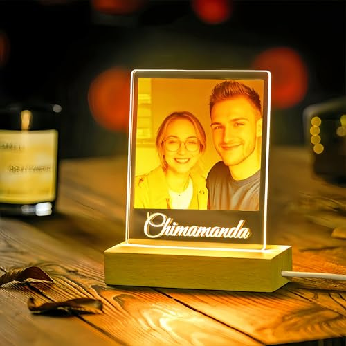 Personalisierte Geschenke 3d Foto Glas Lampe Fotogeschenke Bilder Personalisiertes Nachtlicht für Frauen Geschenk Weihnachten Valentinstag zum Jahrestag Geschenk(Stil 4)