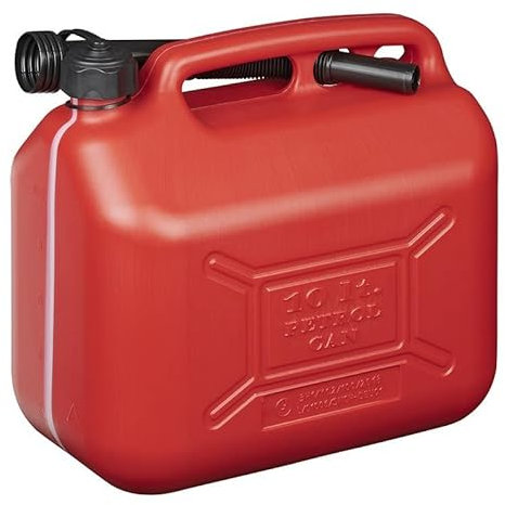 ProPlus Tanica da 10 litri con tubo di riempimento, in plastica, colore rosso, approvata dall'ONU