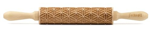 Folkroll 3D-Motiv-Teigrolle 37 cm Blume des Lebens
