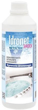 Metacril Idronet Shock, Disincrostante e Rigenerante per Vasca Idromassaggio, Trattamento Iniziale, Azione Concentrata - 1 LT