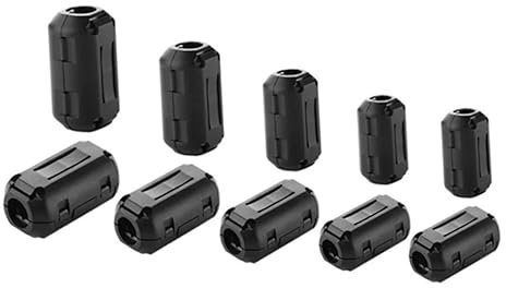 OSALADI Vga Ferritkerne Rauschfilter 20 Stück Anti Interferenz Kabelmagnetringe für Video und Audioleitungen Clip On Filter für Klare Datenübertragung Geeignet für USB und Koaxialkabel