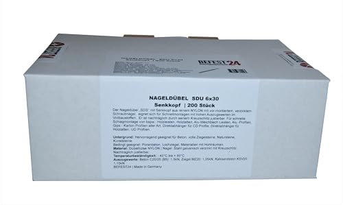 Nageldübel Schlagdübel Ø 5-6-8 mm Länge 30-160 mm | NYLON BEFEST24® Made in Germany (6x30mm)