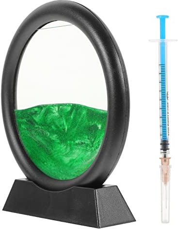 MAGICLULU Orologio di Sabbia Creativo con Arte Movimento Decorazione da Scrivania con Quicksand per Casa e Ufficio