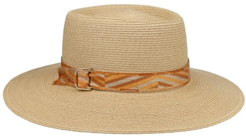 Mayser Astrid Raffiastrohhut Raffiahut Strohhut Sonnenhut Sommerhut Damenhut Gartenhut Damen - Made in The EU mit Ripsband Frühling-Sommer Sommer - One Size Natur