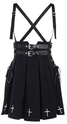 Kawaii Lolita Röcke mit Suspender, Gothic Pink Karos