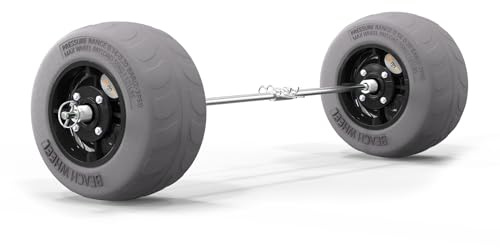 Bonnlo Replacement Balloon Wheels 9 Big Beach Sand Tires for Kayak Dolly Canoe Carts Buggy with Free Air Pump, 32 in Axle Include (2-Pack)