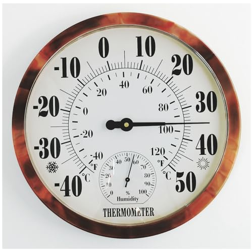Kngiybo Thermometer, Hygrometer, Barometer Three in One Weather Station, -40~50℃ Multifunctional Rain Gauge,10CM Barometer Three in One Weather Station, Car/Home/Indoor/Cigar Box/Guitar Box