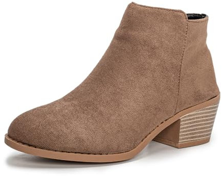 Hoefirm Bottines Femme Bottes Neige Chelsea Boots Femme Talon Daim Chaussures Kaki Bottines 42