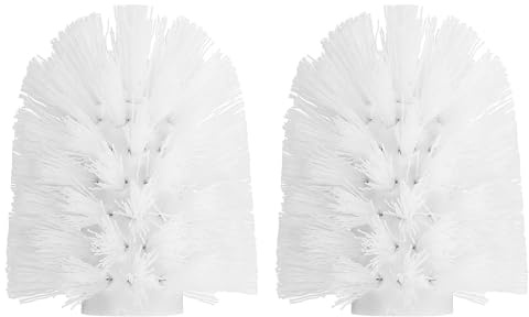 sourcing map 2 Pcs Toilet Bowl Brush Replacement Head 15mm, Toilet Scrub Brush Cleaning Round Ball Shaped Toilet Brushes Heads White