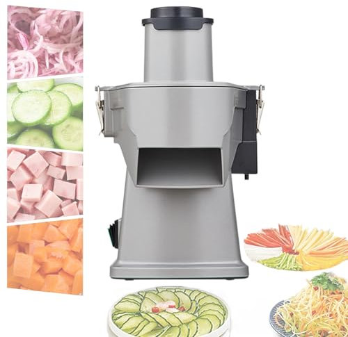 Rallador De Queso Eléctrico, Rallador Multifuncional, Cortador De Frutas, Cortador Automático De Verduras De Acero Inoxidable, Profesional con Cuchilla Multicónica para Frutas Y Verduras