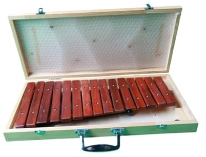 Xylophon Professionelles Einsteiger-Percussion-Musikinstrument Mit 15 Tönen Rotes Xylophon Für Erwachsene Mit Box