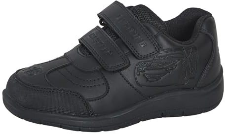 Disney Cars Boys School Shoes for Kids Lightning McQueen Black Trainers Scuff Resistant Shoes Easy Touch Fastening Straps
