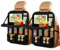 CaiTang Organizer per auto, 2 pezzi, organizer per sedili auto, grande protezione per lo schienale dell'auto, multifunzione, impermeabile, con tavolo pieghevole, borsa per tablet e molte tasche, nero