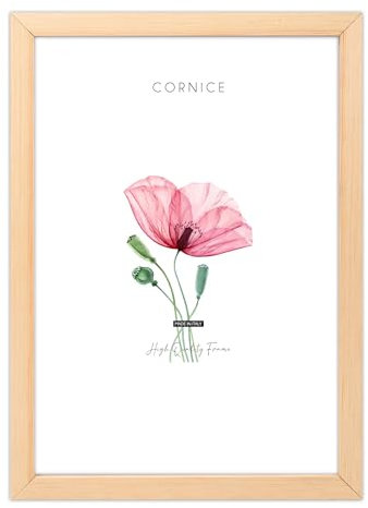 Lupia - Cornice portafoto da Parete in Legno Naturale Grezzo Natural Wood, Decorabile e da pitturare, Stile Rustico, per Foto, Poster, Stampe, Made in Italy 35x50 cm