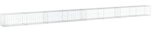 Panier de Gabion, Panier à Pierre Gabion Mur de Soutènement Clôture de Jardin avec couvercle 800x50x50 cm fer galvanisé