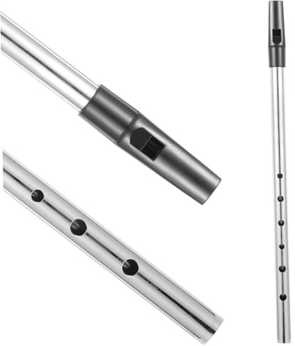Toddmomy C-dur Flöte Umweltfreundlich mit Klarem und Präzisem Klang aus Kupfer Irische Silberfarben für Anfänger und Musikalische Aktivitäten
