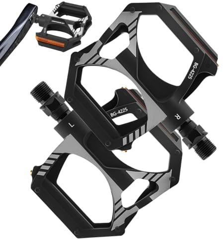 Pedales para bicicletas de montaña | componente antideslizante para todo tipo de bicicletas, pedales de bicicleta con 2 rodamientos sellados – para ciclismo al aire libre, entrenamiento