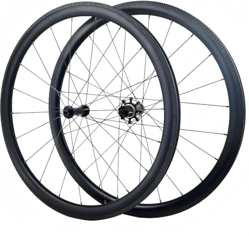 700C Carbon-Laufradsatz, 40/50/55 Mm Höhe, Kompatibel Mit C/V-Bremsen, Direktantriebsnaben, 7075 Aluminium, 1600–1735 G(Nero,40mm)
