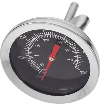 WRITWAA Ofenthermometer aus Edelstahl Grillofenthermometer mit Zifferblatt Temperaturgenaues Bimetall Thermometer zum Grillen und Braten Haushaltsbackthermometer für Fleisch und Ofen