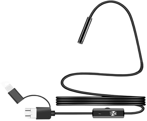 Telecamera endoscopica portatile, scanner per tubi, impermeabile, dispositivo industriale per ispezioni, cavo da 3 m, lente periscopio portatile con illuminazione luminosa, unità di riparazione