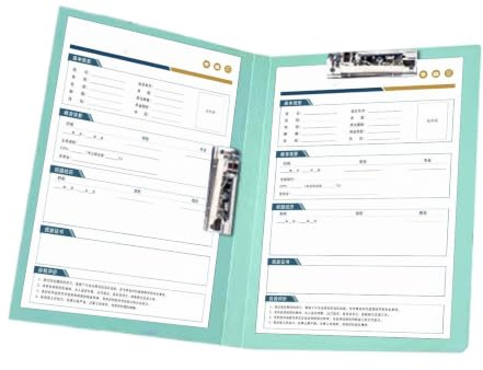 Stansfri Klämmapp Pappersbinder För 150 Pappersark I Letter-Storlek 21,6 X | Dokumentmapp Rapportomslag För Kontor Skola Arbetsmaterial Dokument Skåp Anslagstavla Lärare Barn Sjukhu