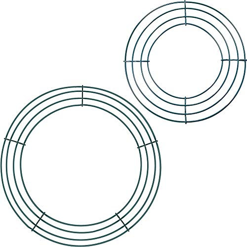 Sumind 2 Pezzi Cornice per Corona in Filo Metallico Anelli per Ghirlanda di Filo Cornice ad Anello Appendino per Festival Autunnale Capodanno Natale Halloween Decorazioni Casa Artigianato Fai-da-Te