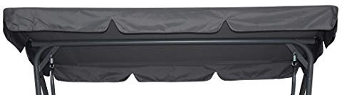Pure Home & Garden Ersatz Sonnendach für Hollywoodschaukel Askim, ca 229 x 121 cm in anthrazit mit Volant, Pure Home & Garden