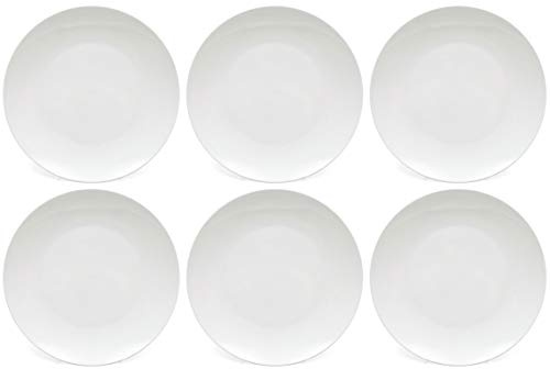 Maxwell & Williams Cashmere Dinner Plates, Coupe Style, Fine Bone China, White, 27 cm, 6 Piece Dinner Plate Set