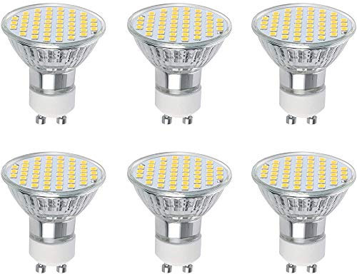 Vicloon Ampoules LED GU10,6Pcs 3W Equivalent 30w Ampoule Halogene,Ampoules LED Spot,Blanc Chaud 2700K, 300LM,120°Larges Faisceaux