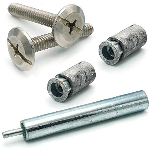 Hurricane Hardware Stainless Steel Phillips Combo Drive Stainless Steel Sidewalk Bolt Kit with Masonry Anchors & Set Tool - 49 Pieces