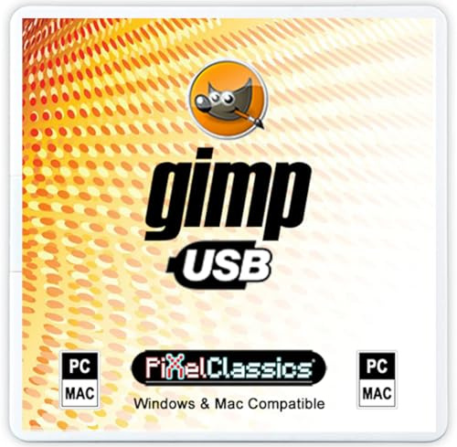 GIMP Photo Editing Software 2026 on USB Drive | Compatible with Photoshop – Create, Open & Edit PSD Files | One Time Purchase + Lifetime License + Free Updates | Windows 11, 10, 8, 7 Vista XP PC & Mac