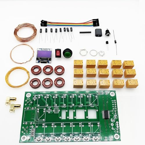 ATU-100 Antenna Tuner DIY Kit 1.8 – 50 MHz atu100 Sintonizzatore automatico per antenna di N7DDC 7 x 7 0,96 pollici OLED SMT e chip saldati 3.2 versione firmware Programmed Unassembled