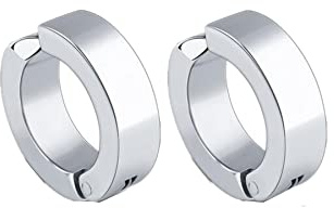 Mens Womens No Piercing Stainless Steel Clip On Earrings Non-pierced Earrings Ear Clip Fake Ear Hoops Earrings Set